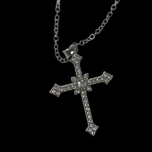 NWT Gothic Silver and Gemstone Cross Necklace